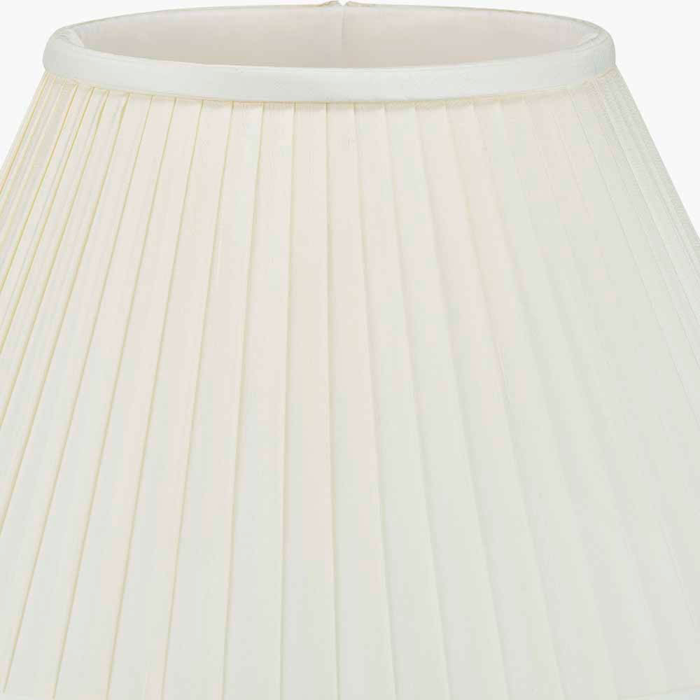 Bacall 50cm Almond Silk Knife Pleat Empire Lampshade