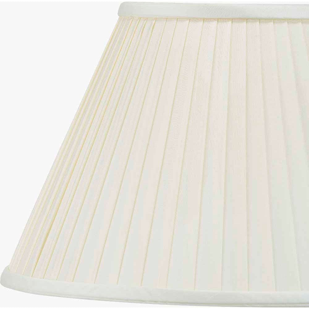 Bacall 50cm Almond Silk Knife Pleat Empire Lampshade