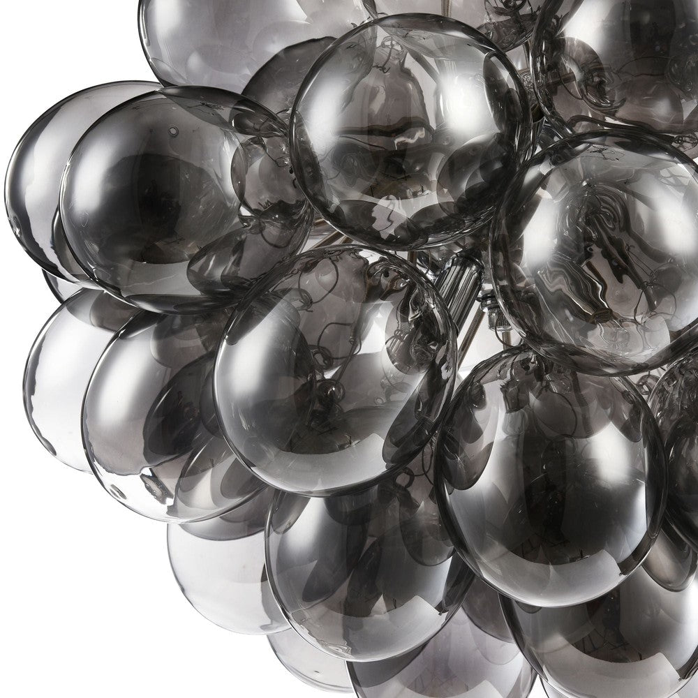 Balbo Long Chandelier With Nickel Styling - Smoky-Maytoni-South Charlotte Fine Lighting