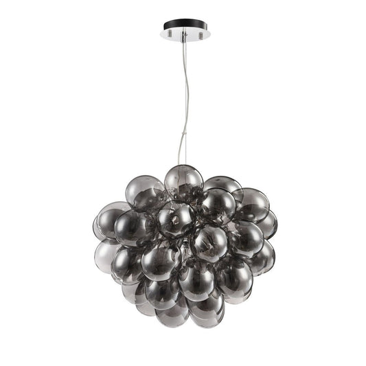 Balbo Long Chandelier With Nickel Styling - Smoky-Maytoni-South Charlotte Fine Lighting