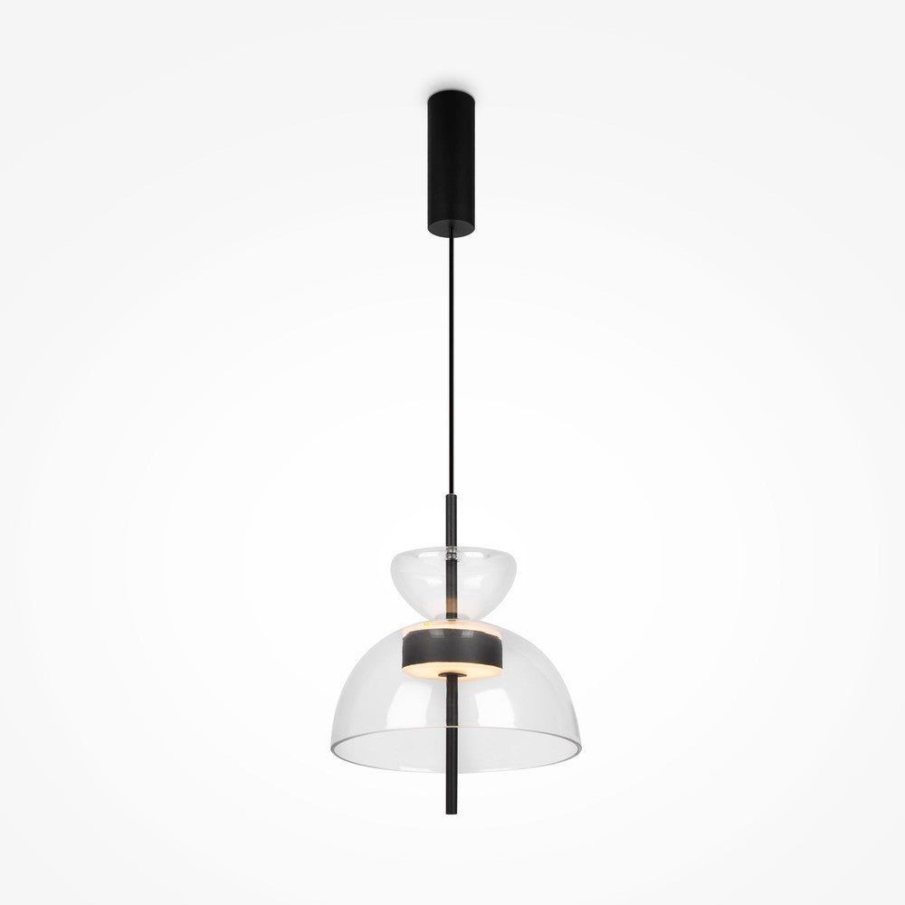 Bangkok Pendant Lamp In Black - Transparent Shade-Maytoni-South Charlotte Fine Lighting