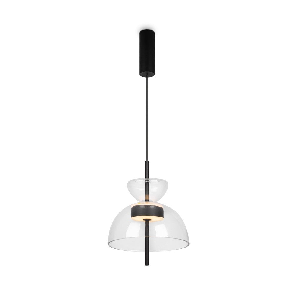 Bangkok Pendant Lamp In Black - Transparent Shade-Maytoni-South Charlotte Fine Lighting