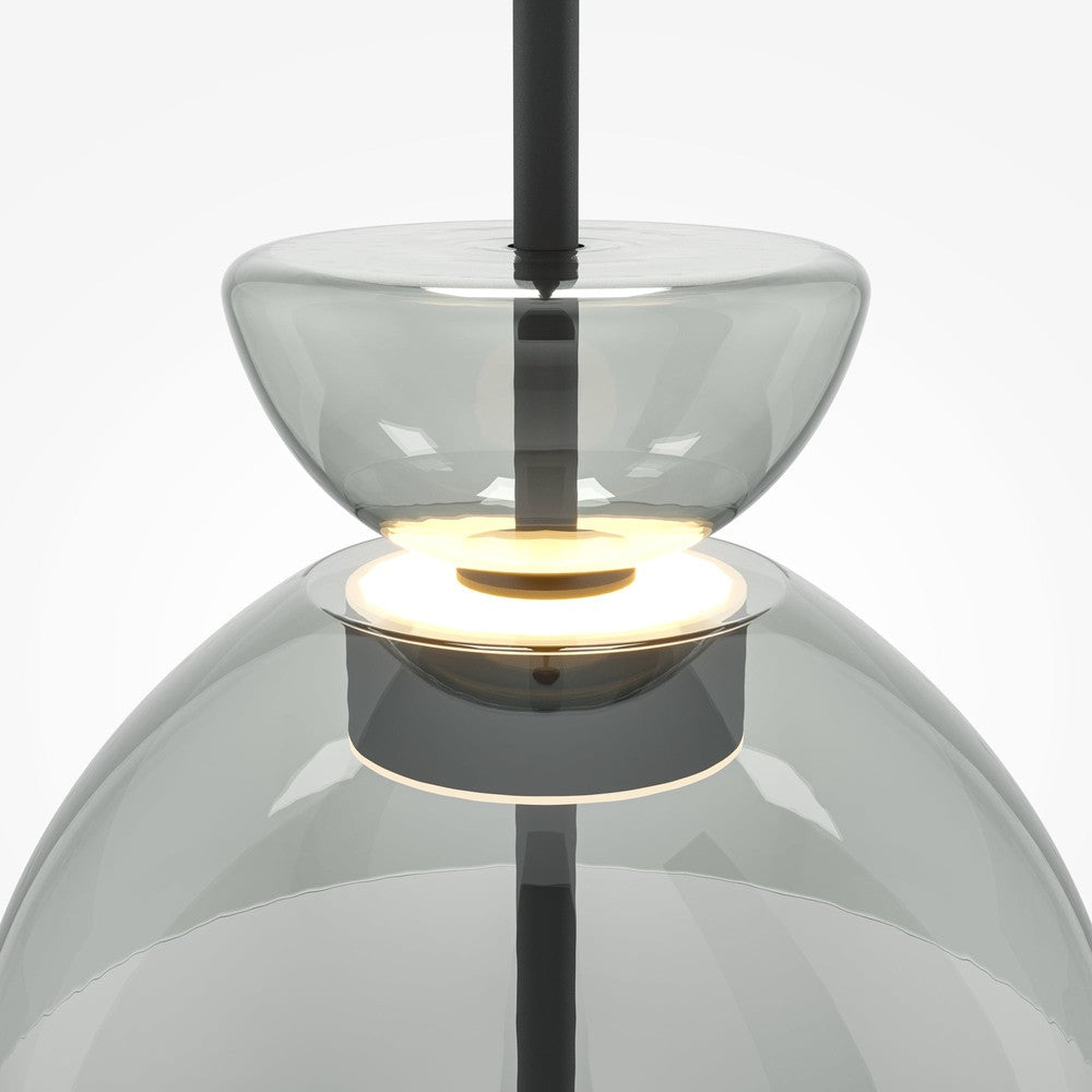 Bangkok Smoky Pendant Lamp In Black-Maytoni-South Charlotte Fine Lighting