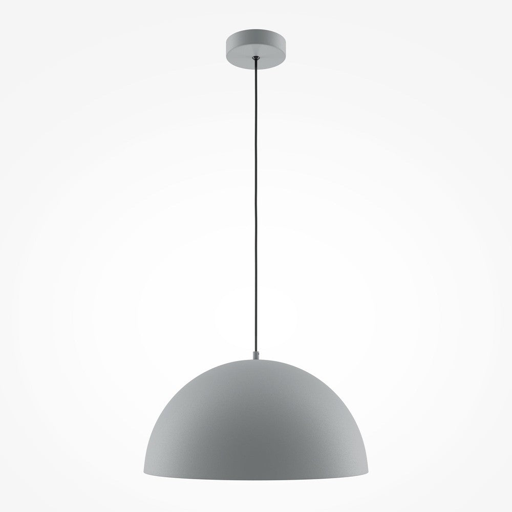 Basic Colours Dome Pendant Lamp In Silver Grey-Maytoni-South Charlotte Fine Lighting