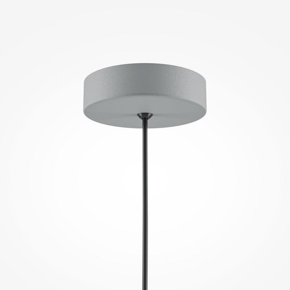 Basic Colours Dome Pendant Lamp In Silver Grey-Maytoni-South Charlotte Fine Lighting