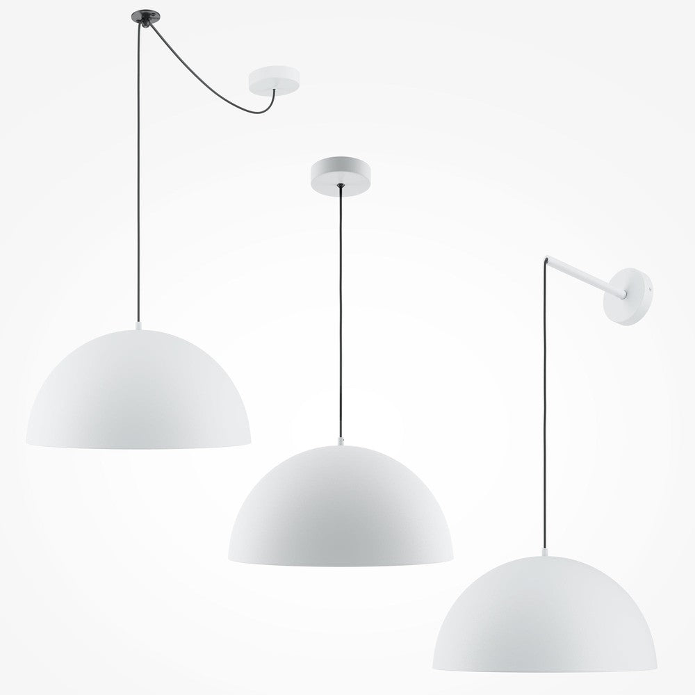 Basic Colours Dome Pendant Lamp In White-Maytoni-South Charlotte Fine Lighting