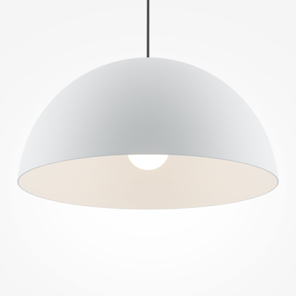 Basic Colours Dome Pendant Lamp In White-Maytoni-South Charlotte Fine Lighting