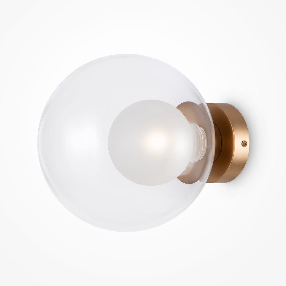 Basic Form Wall Lamp With Gold Styling (Frosted)-Maytoni-South Charlotte Fine Lighting