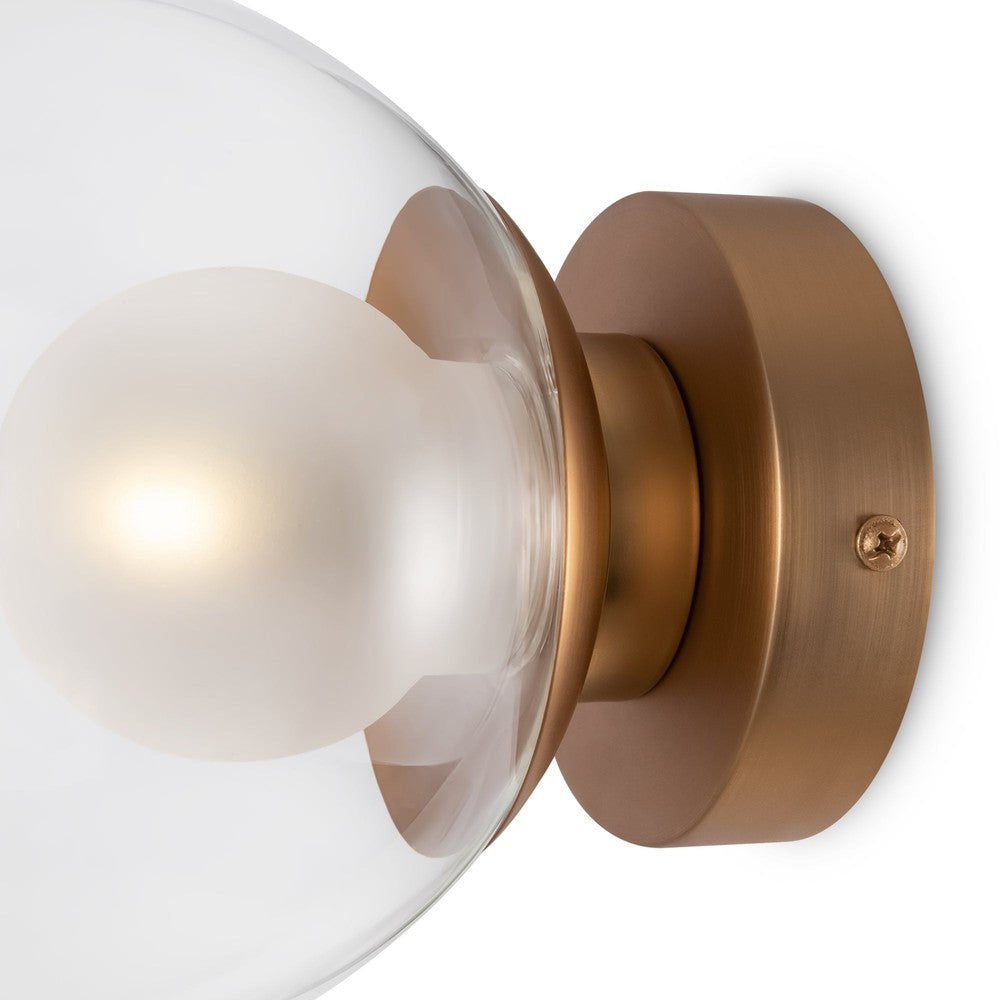 Basic Form Wall Lamp With Gold Styling - Transparent-Maytoni-South Charlotte Fine Lighting