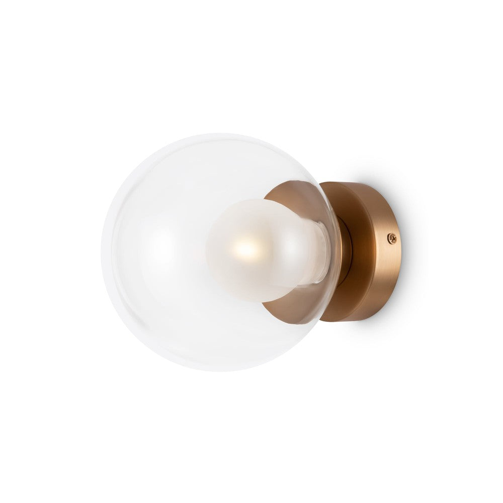 Basic Form Wall Lamp With Gold Styling - Transparent-Maytoni-South Charlotte Fine Lighting