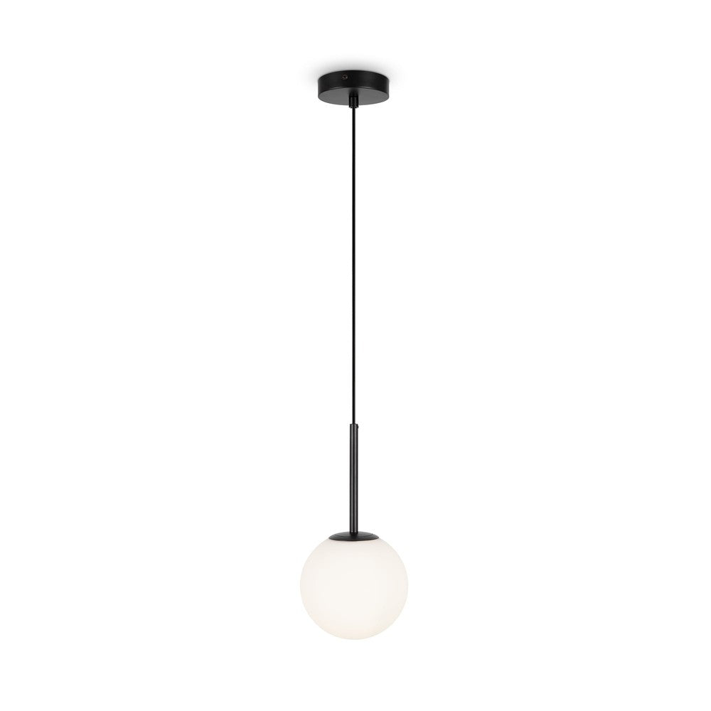 Basic form Pendant Lamp In Black - Single Light (Medium)-Maytoni-South Charlotte Fine Lighting