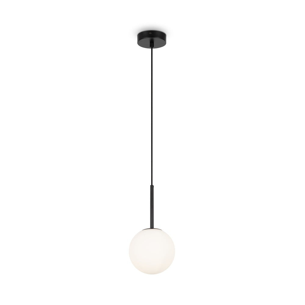 Basic form Pendant Lamp In Black - Single Light (Medium)-Maytoni-South Charlotte Fine Lighting