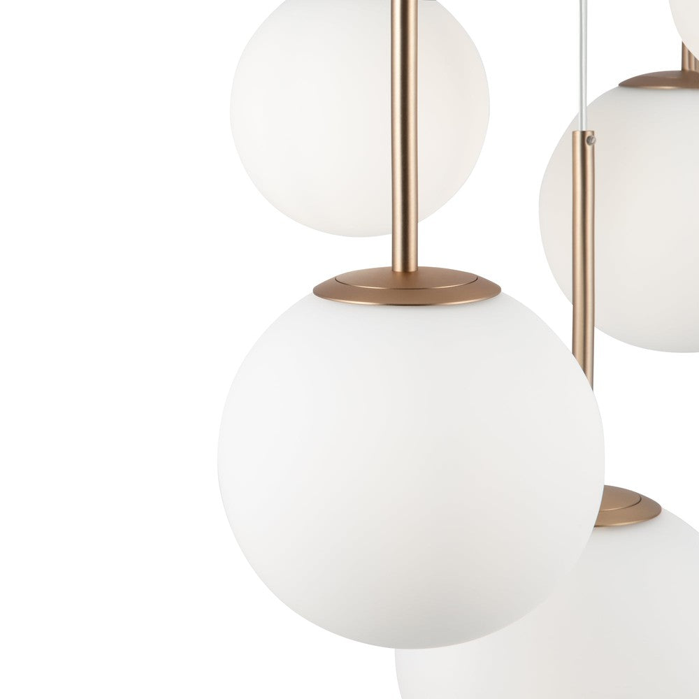 Basic form Pendant Lamp With Gold Styling - Five Light Cascade-Maytoni-South Charlotte Fine Lighting