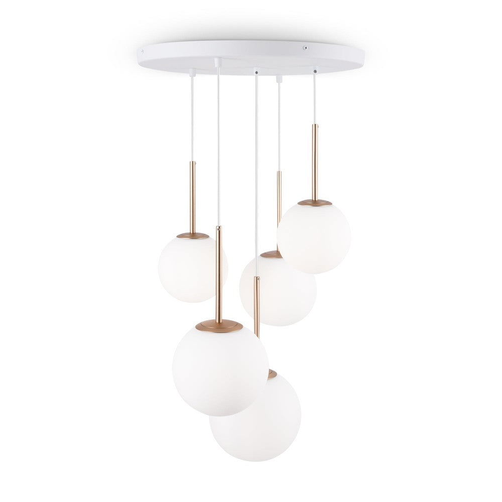 Basic form Pendant Lamp With Gold Styling - Five Light Cascade-Maytoni-South Charlotte Fine Lighting