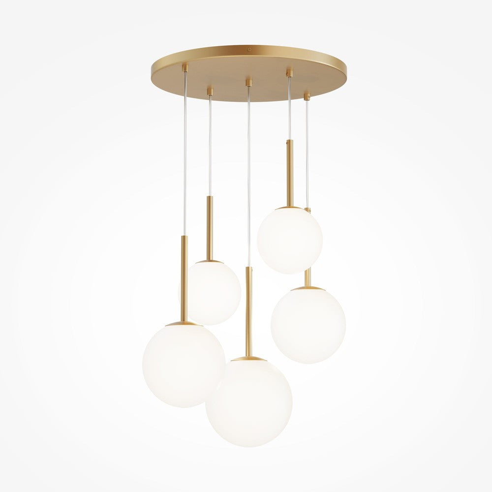 Basic form Pendant Lamp With Gold Styling - Five Lights-Maytoni-South Charlotte Fine Lighting