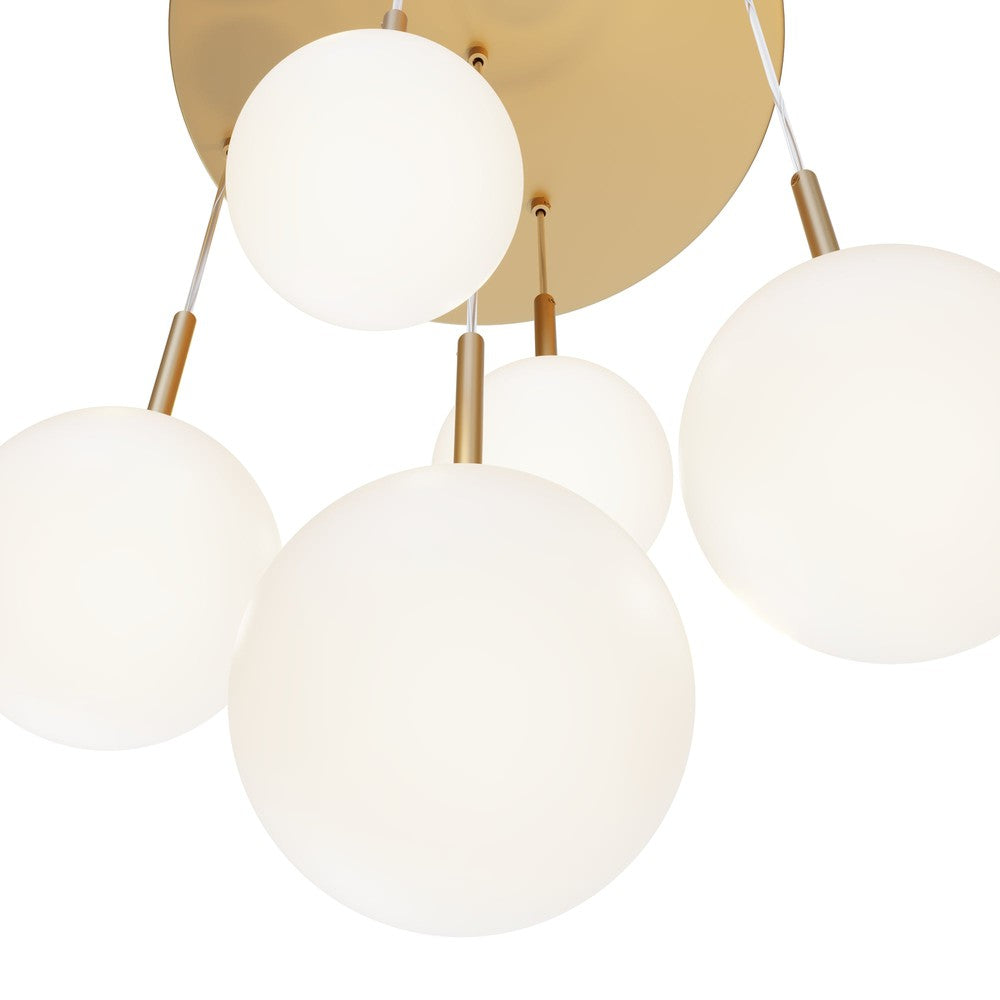 Basic form Pendant Lamp With Gold Styling - Five Lights-Maytoni-South Charlotte Fine Lighting