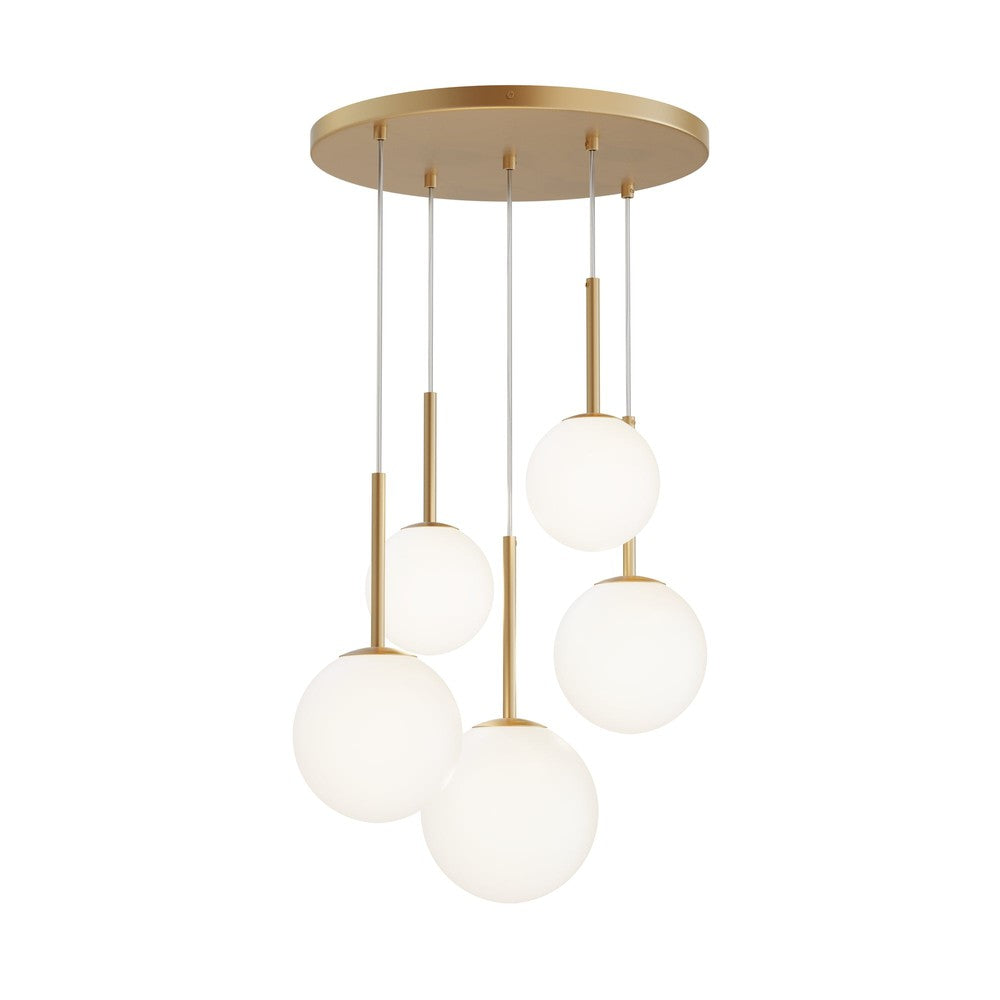 Basic form Pendant Lamp With Gold Styling - Five Lights-Maytoni-South Charlotte Fine Lighting