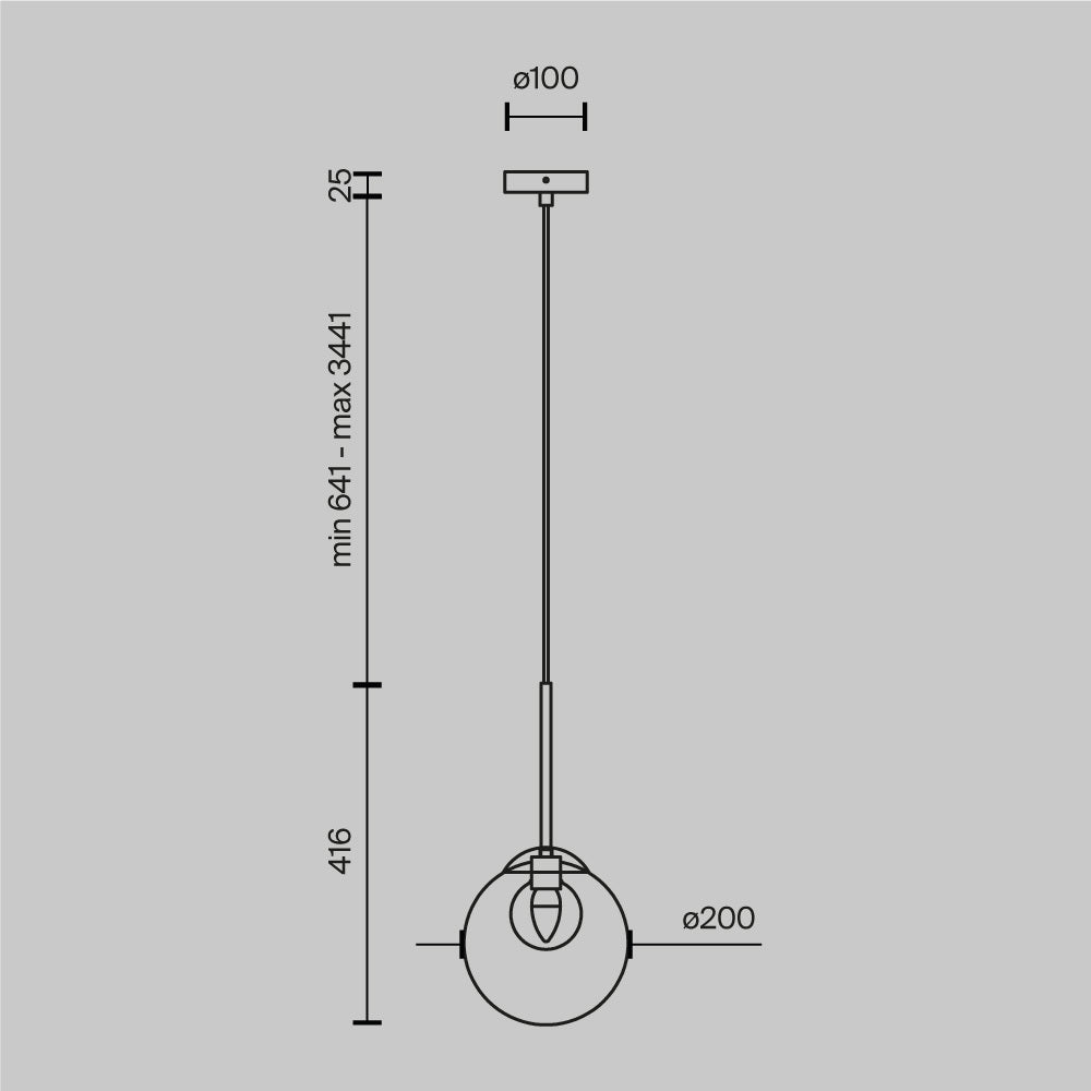 Basic form Pendant Lamp With Gold Styling - Single Light (Large)-Maytoni-South Charlotte Fine Lighting