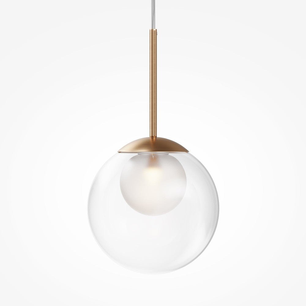 Basic form Pendant Lamp With Gold Styling - Single Light (Large)-Maytoni-South Charlotte Fine Lighting