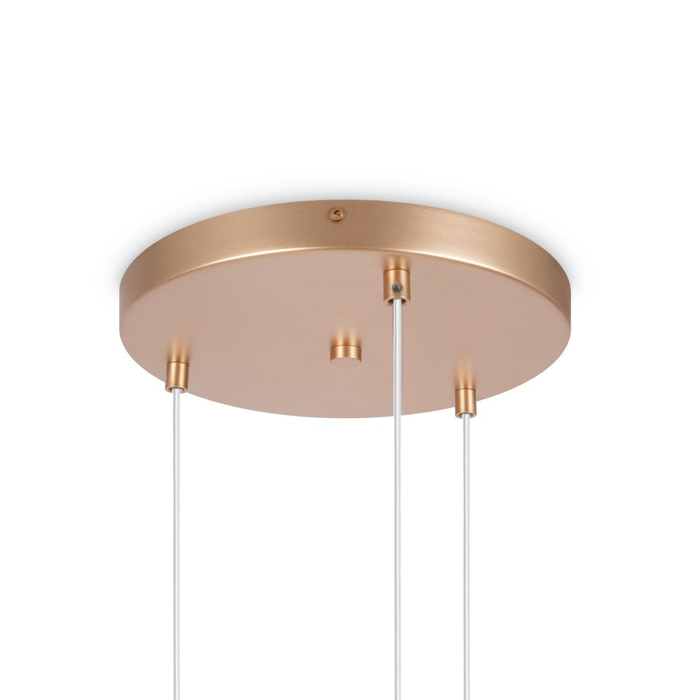 Basic form Pendant Lamp With Gold Styling - Three Lights (Frosted)-Maytoni-South Charlotte Fine Lighting