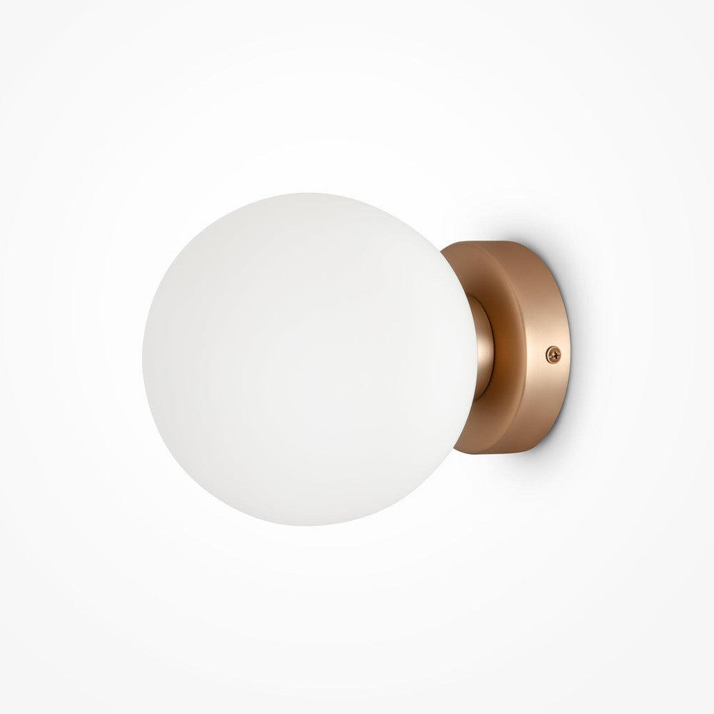 Basic form Wall Lamp With Gold Styling - Frosted-Maytoni-South Charlotte Fine Lighting