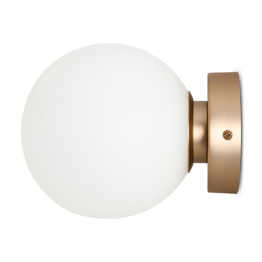 Basic form Wall Lamp With Gold Styling - Frosted-Maytoni-South Charlotte Fine Lighting