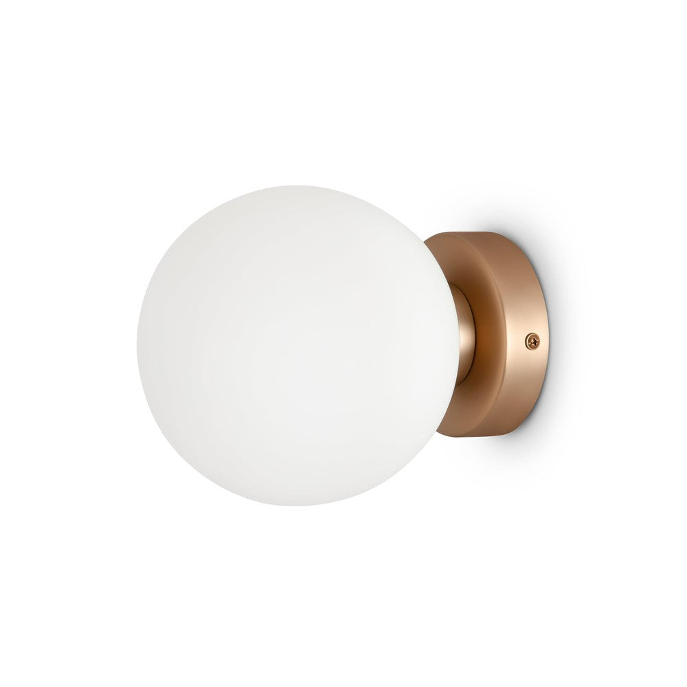 Basic form Wall Lamp With Gold Styling - Frosted-Maytoni-South Charlotte Fine Lighting