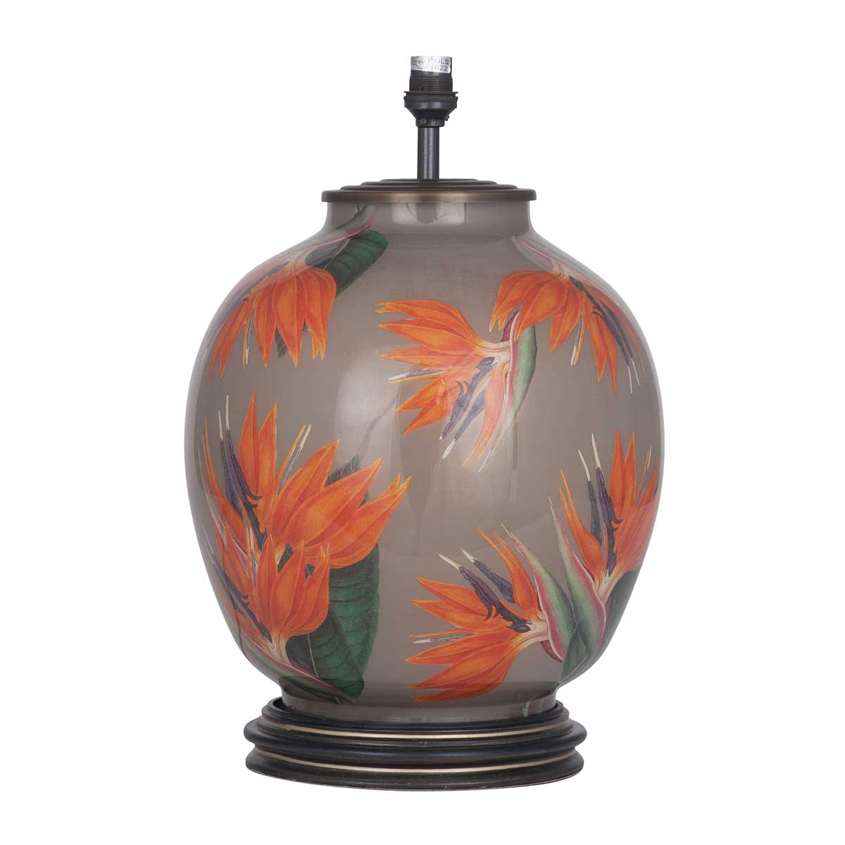 Bird of paradise glass large table lamp