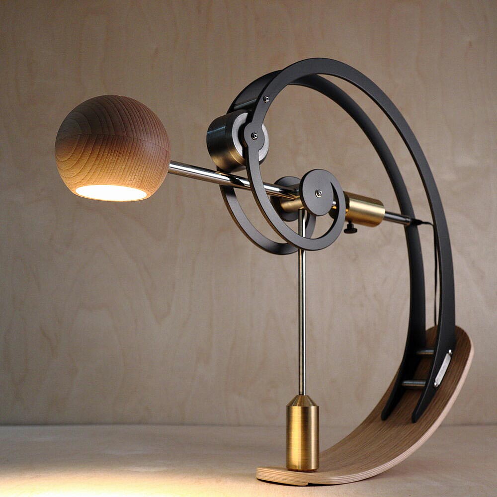This modern desk lamp from Blott Works is a great gift idea for engineers and is sold by South Charlotte Fine Lighting