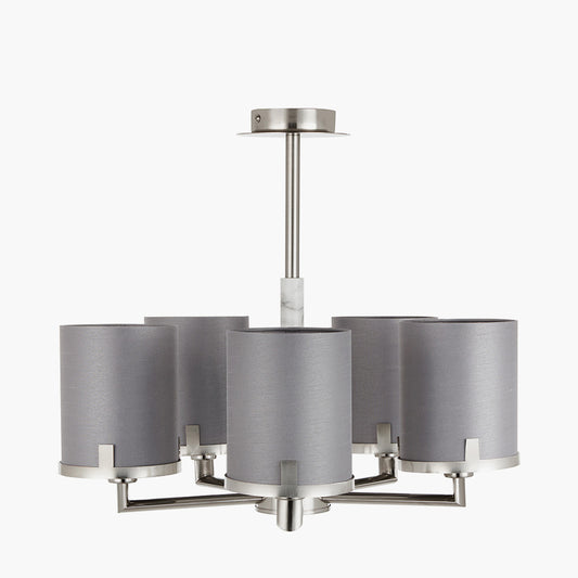 Brushed nickel pendant lighting from Pacific Lifestyle and sold by South Charlotte Fine Lighting