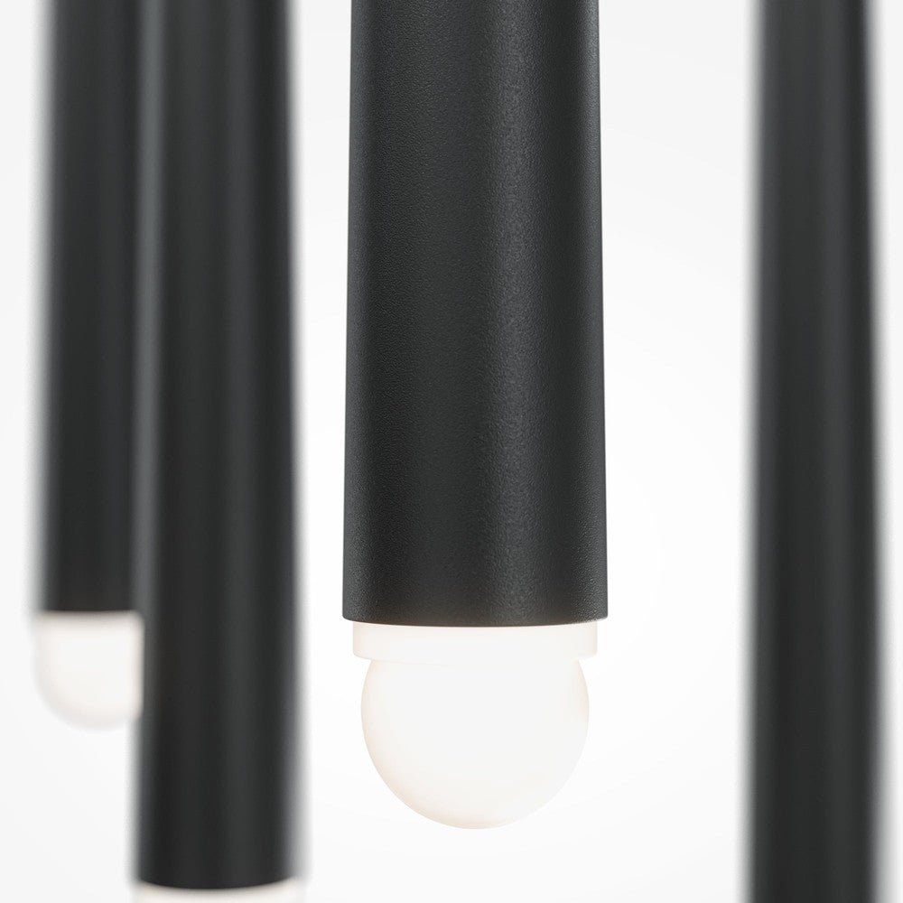 Cascade Pendant Lamp In Black - Five Lights (Large)-Maytoni-South Charlotte Fine Lighting