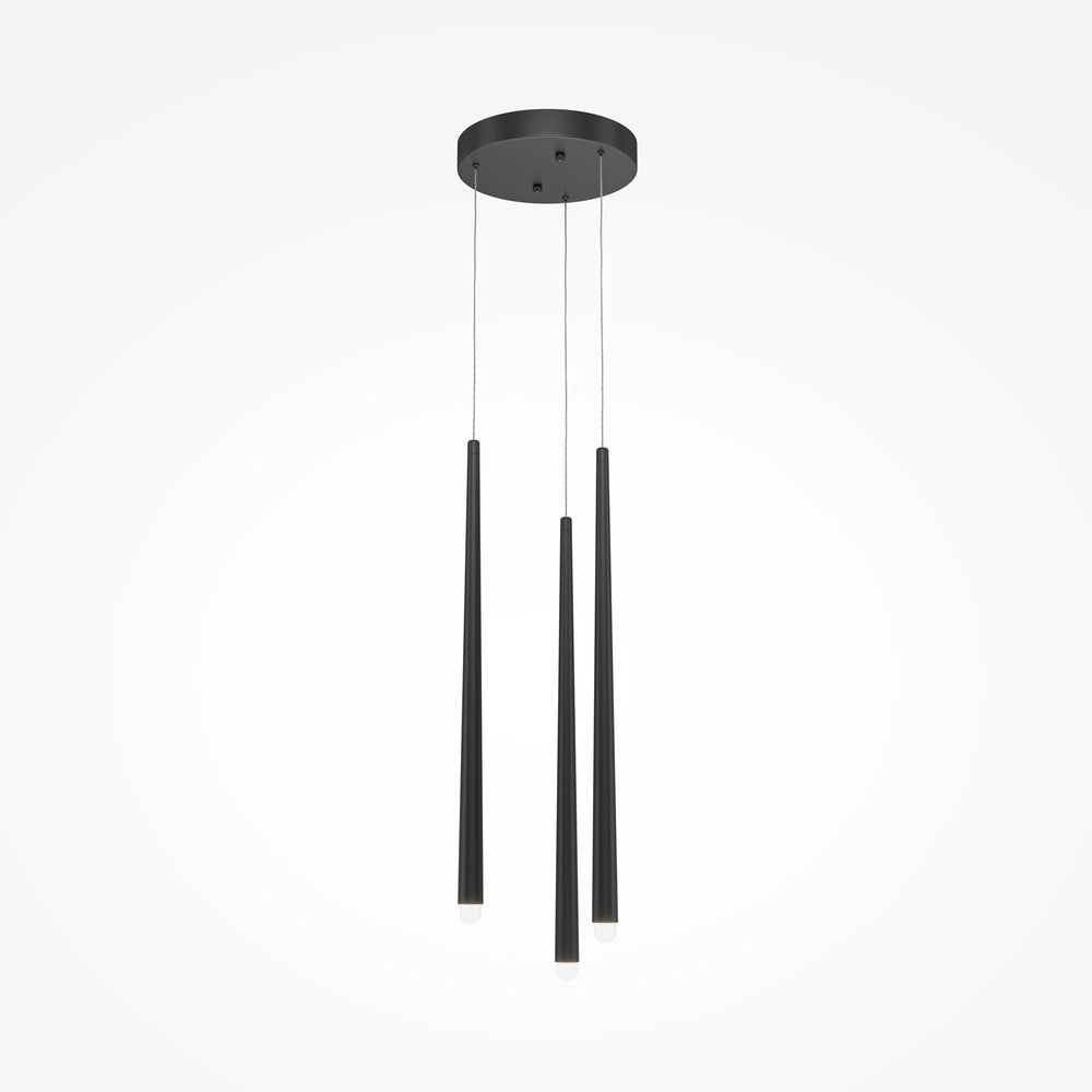 Cascade Pendant Lamp In Black - Three Lights (Large)-Maytoni-South Charlotte Fine Lighting