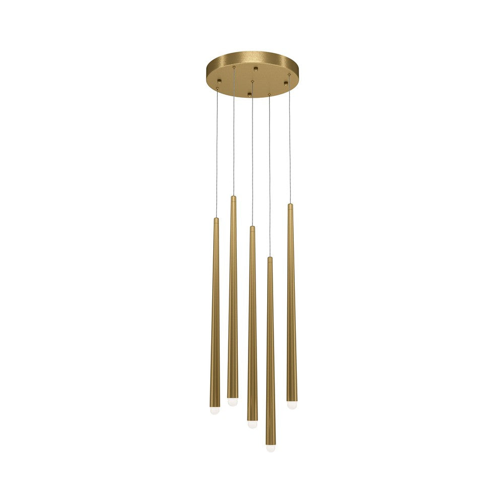 Cascade Pendant Lamp With Brass Styling - Five Lights-Maytoni-South Charlotte Fine Lighting