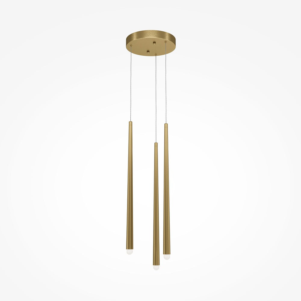 Cascade Pendant Lamp With Brass Styling - Three Lights-Maytoni-South Charlotte Fine Lighting