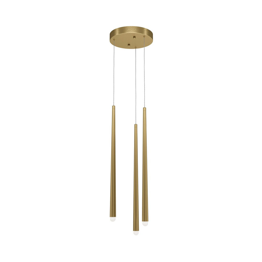 Cascade Pendant Lamp With Brass Styling - Three Lights-Maytoni-South Charlotte Fine Lighting