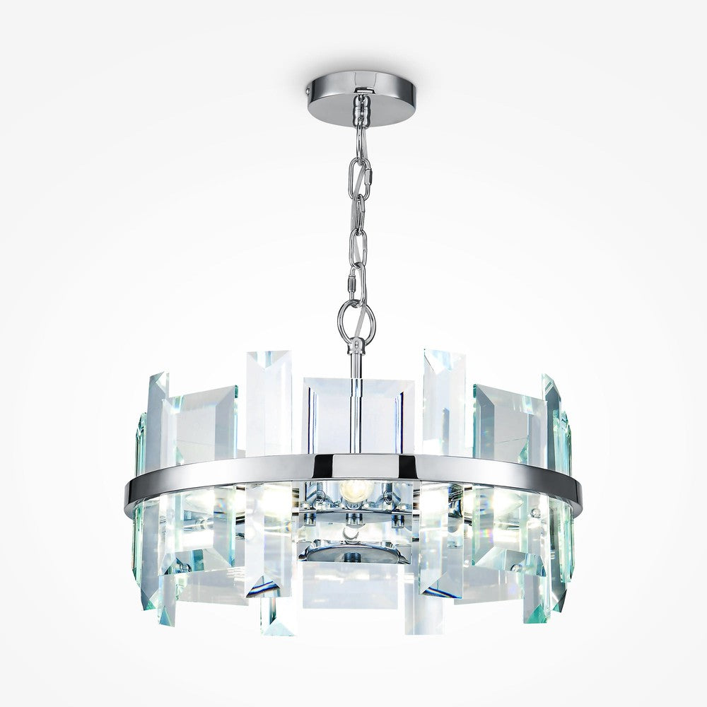 Cerezo Circular Chandelier With Chrome Styling-Maytoni-South Charlotte Fine Lighting