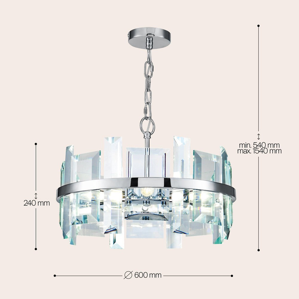 Cerezo Circular Chandelier With Chrome Styling-Maytoni-South Charlotte Fine Lighting