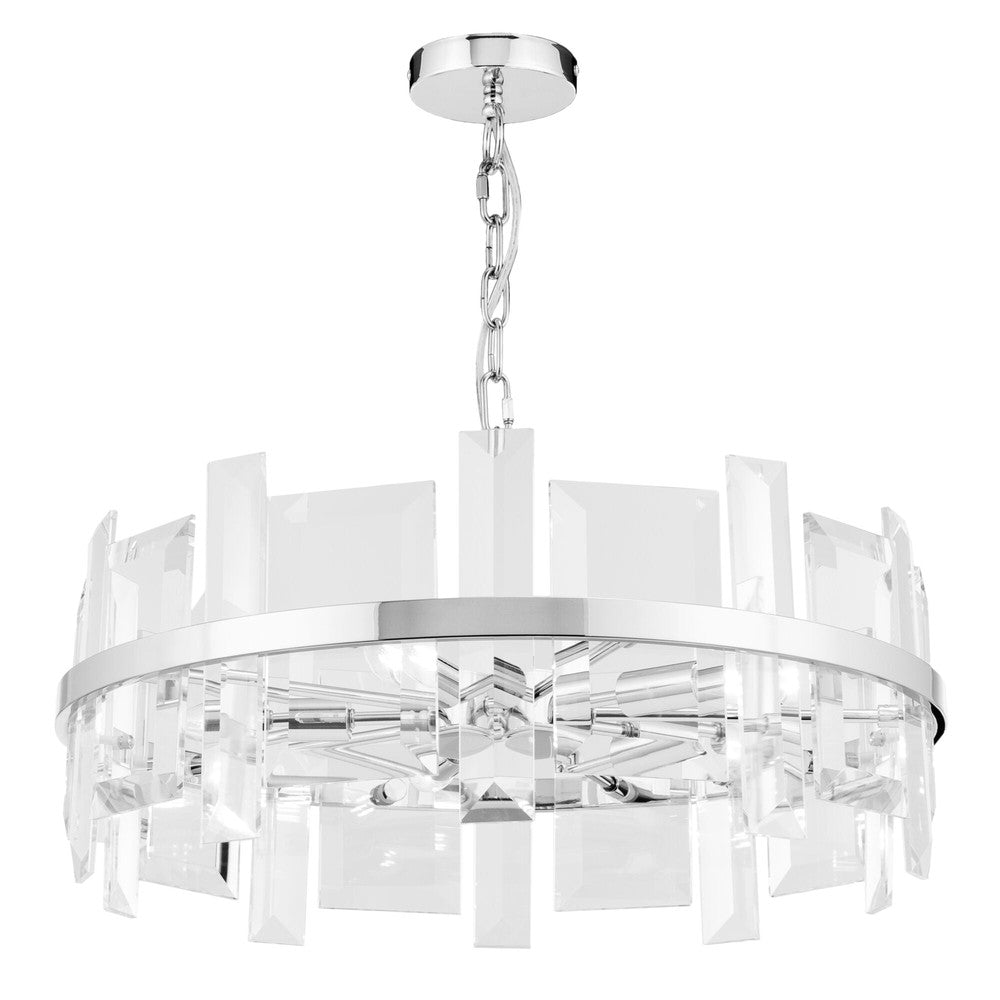 Cerezo Circular Chandelier With Chrome Styling-Maytoni-South Charlotte Fine Lighting