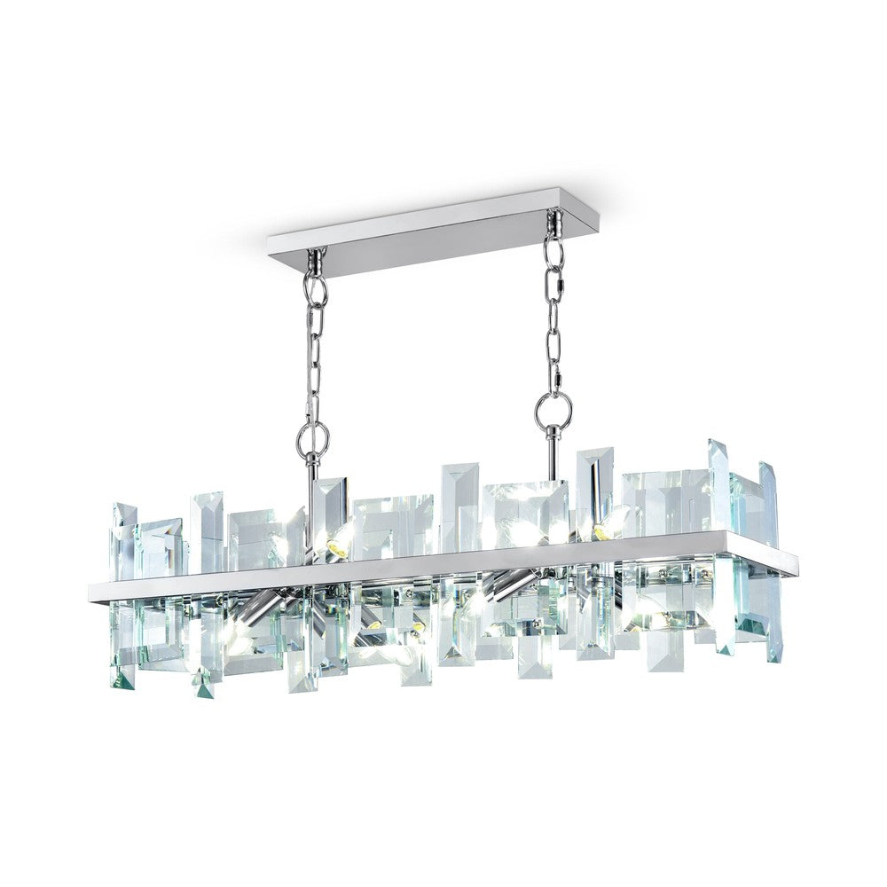 Cerezo Linear Chandelier With Chrome Styling-Maytoni-South Charlotte Fine Lighting