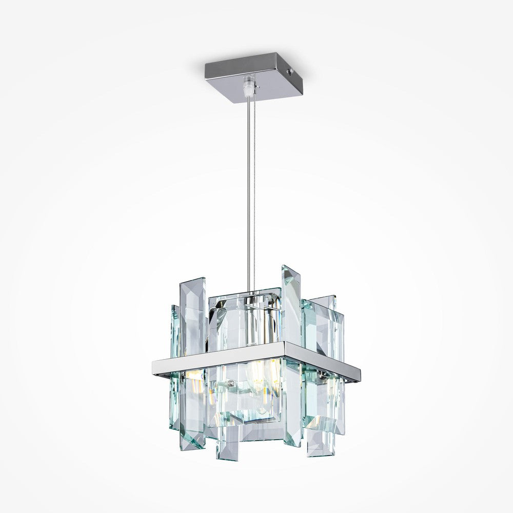 Cerezo Square Chandelier With Chrome Styling-Maytoni-South Charlotte Fine Lighting