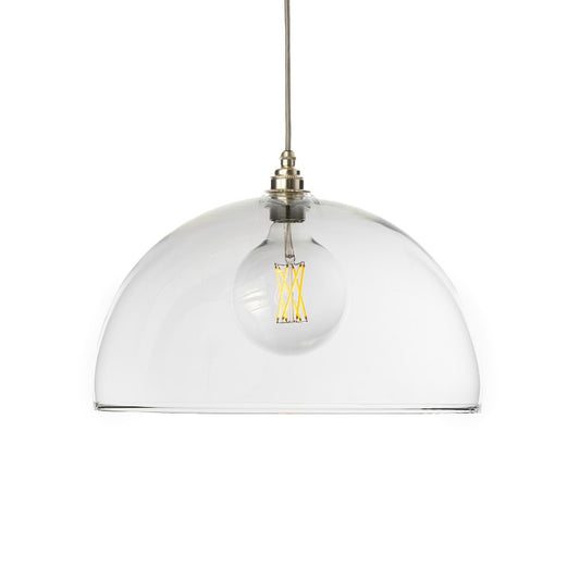 Chiswick Pendant Light XL is a glass domed pendant light made by Leverint and sold by South Charlotte Fine Lighting