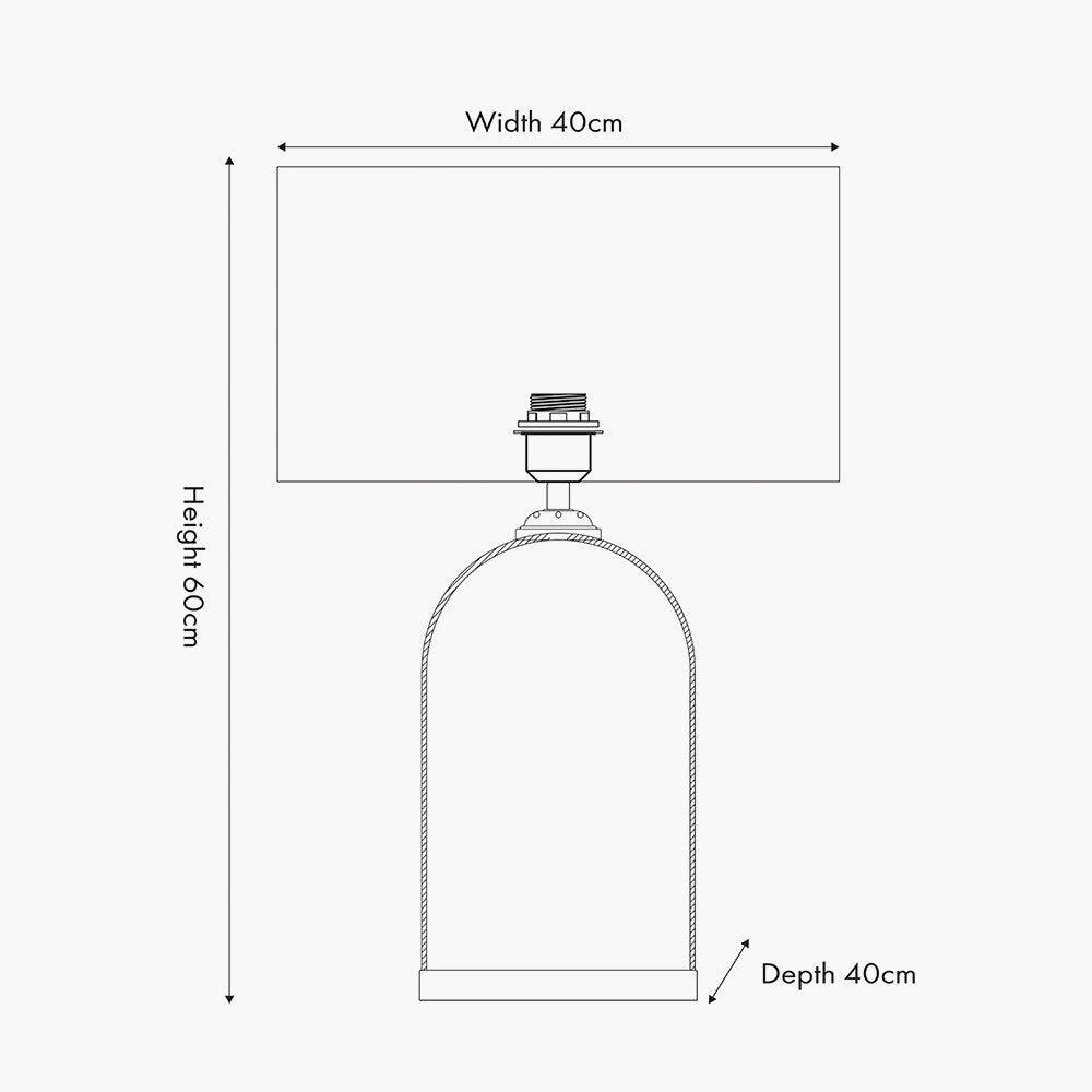Sizes for Cloche glass table lamp