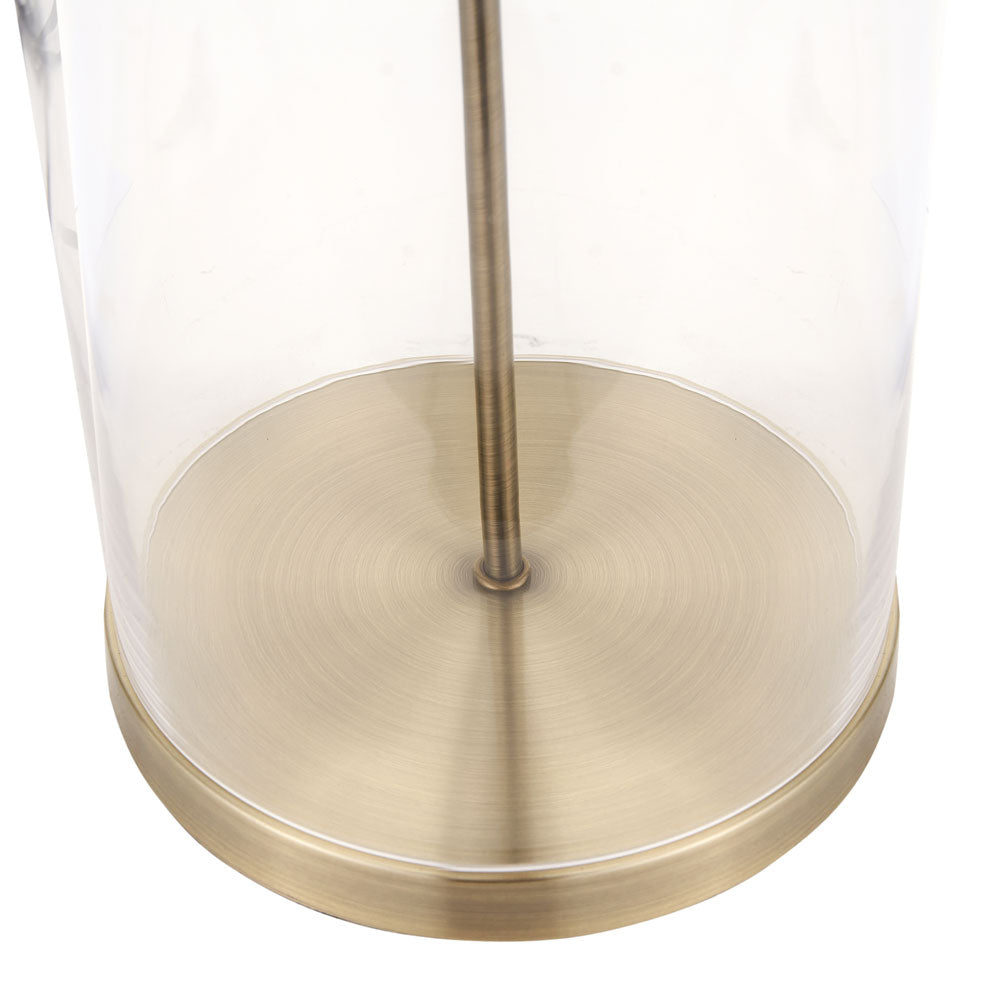 Cloche modern table lamp UK antique brass-styled base