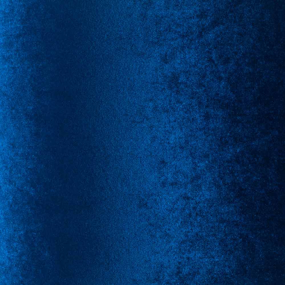 Luxurious blue velvet materlal on lampshade sold by South Charlotte Fine Lighting