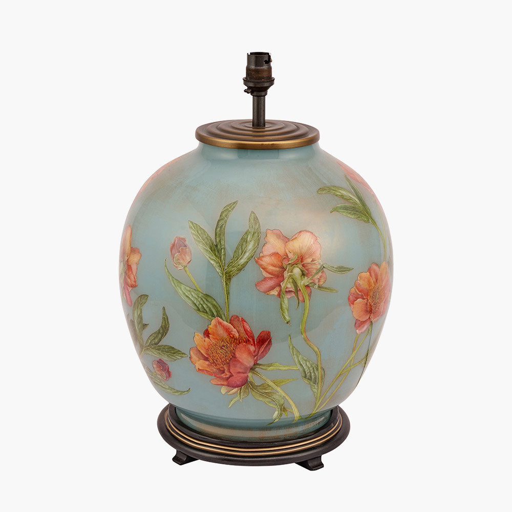 Coral Peony Large Glass Table Lamp from Jenny Worrall and sold by South Charlotte Fine Lighting