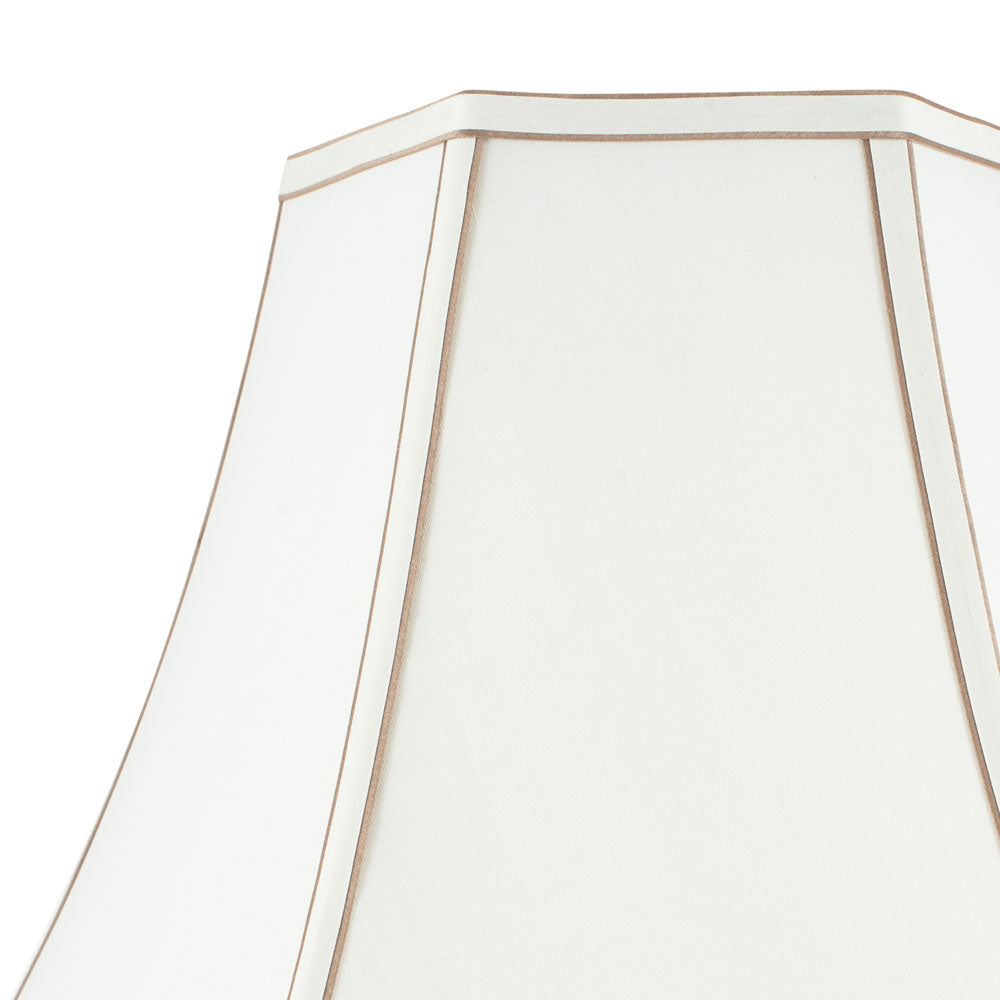 The Lyla is a traditional lampshade with a hexagon shape