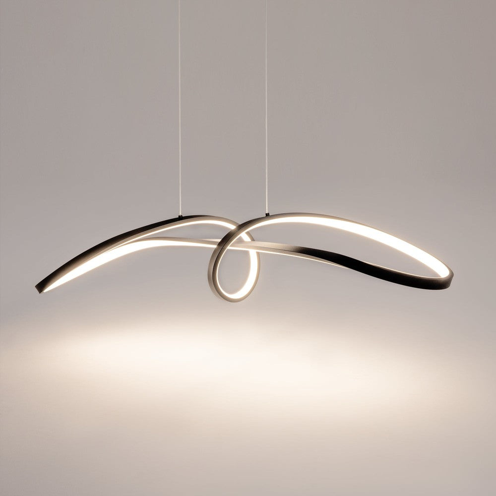 Curve Pendant Lamp In Black-Maytoni-South Charlotte Fine Lighting