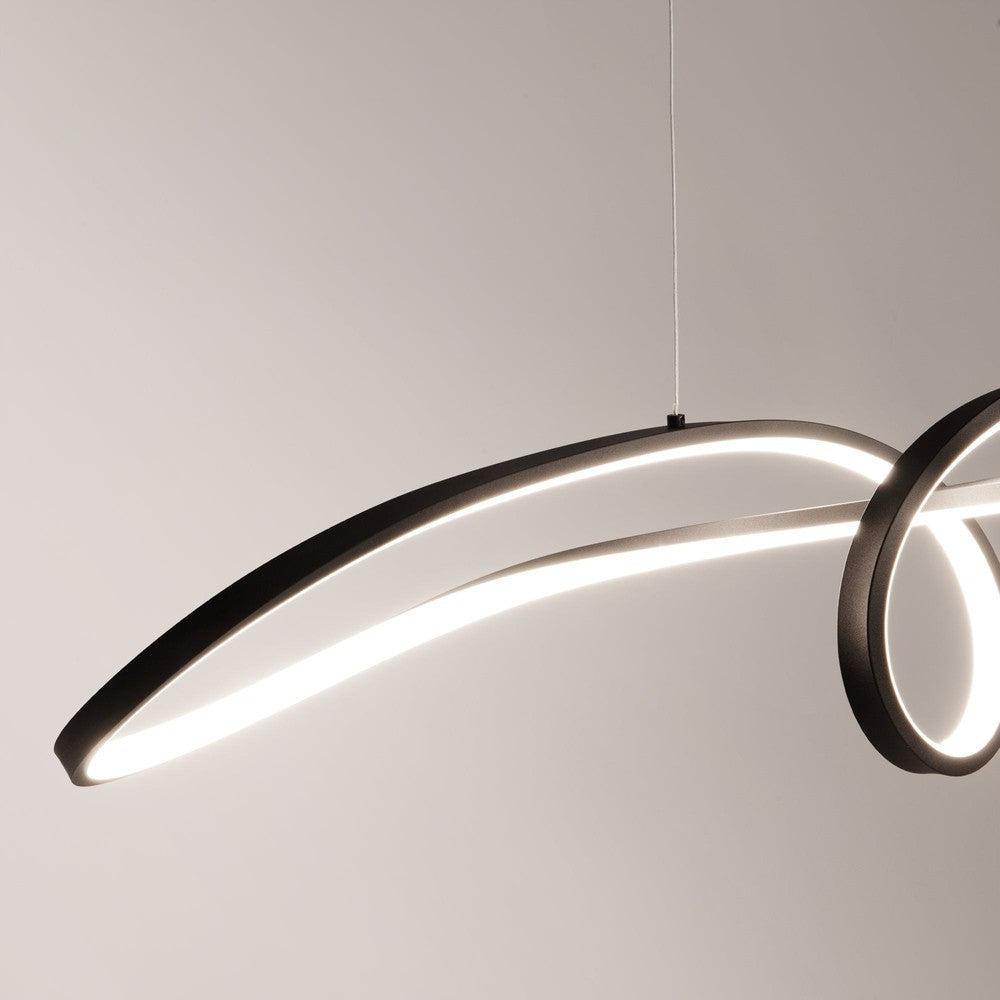 Curve Pendant Lamp In Black-Maytoni-South Charlotte Fine Lighting