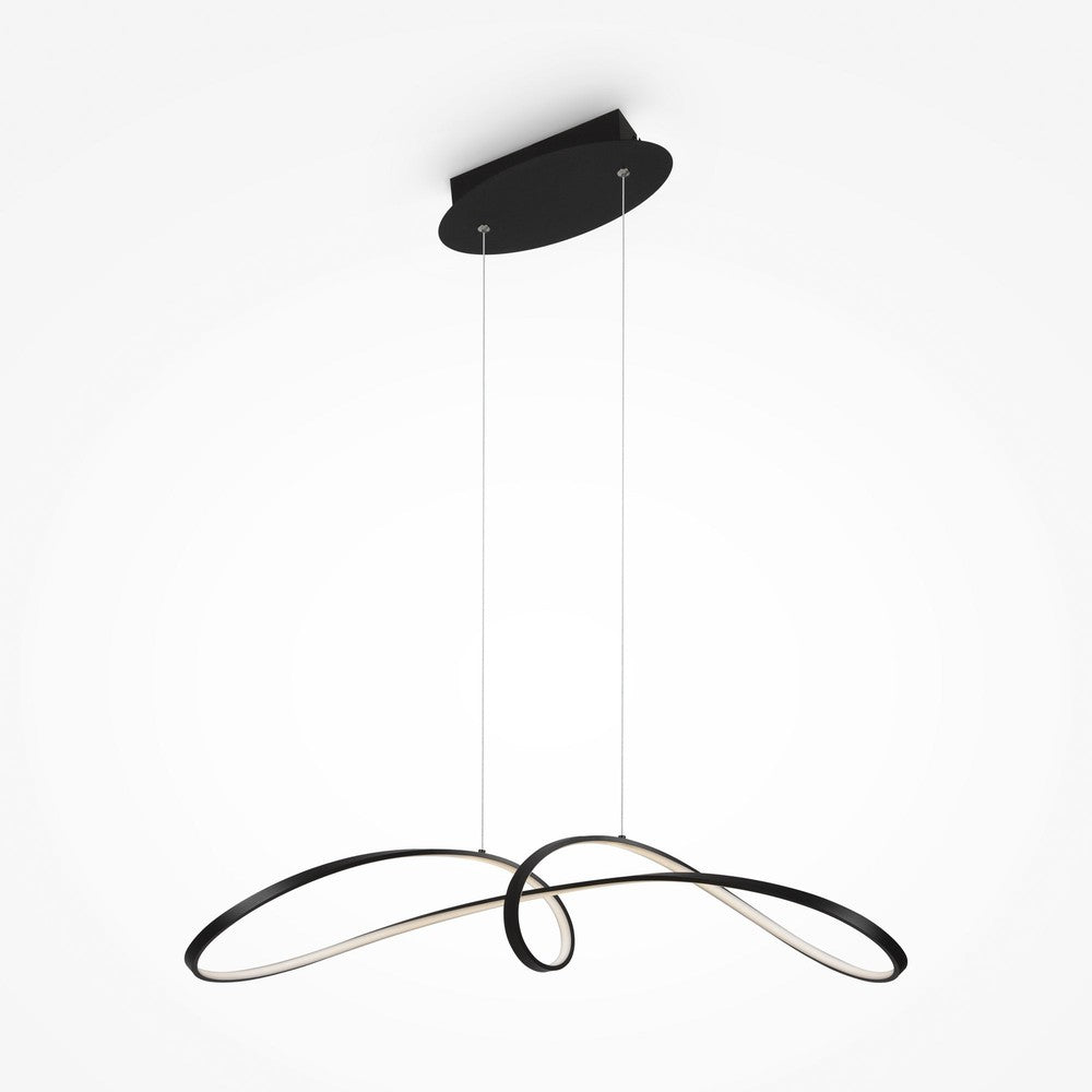 Curve Pendant Lamp In Black-Maytoni-South Charlotte Fine Lighting