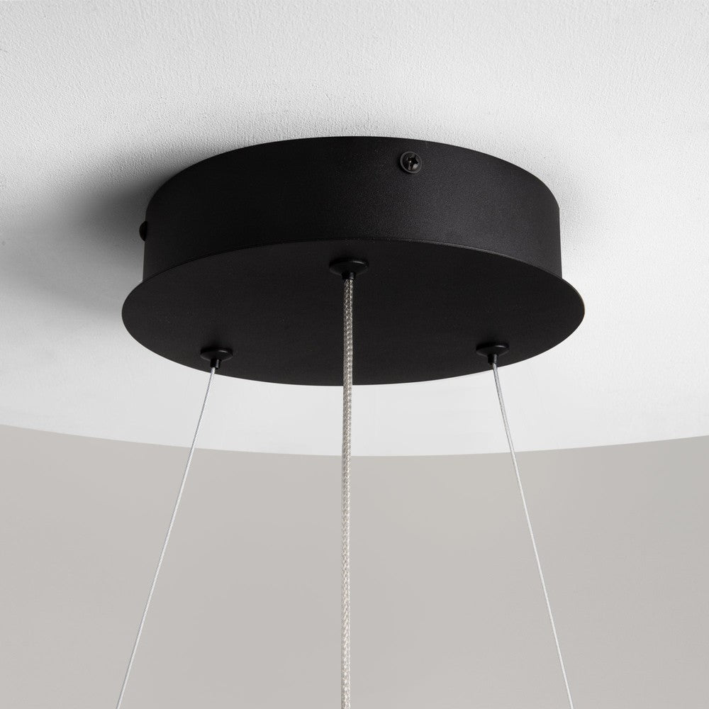 Curve Pendant Lamp In Black With S Curve-Maytoni-South Charlotte Fine Lighting